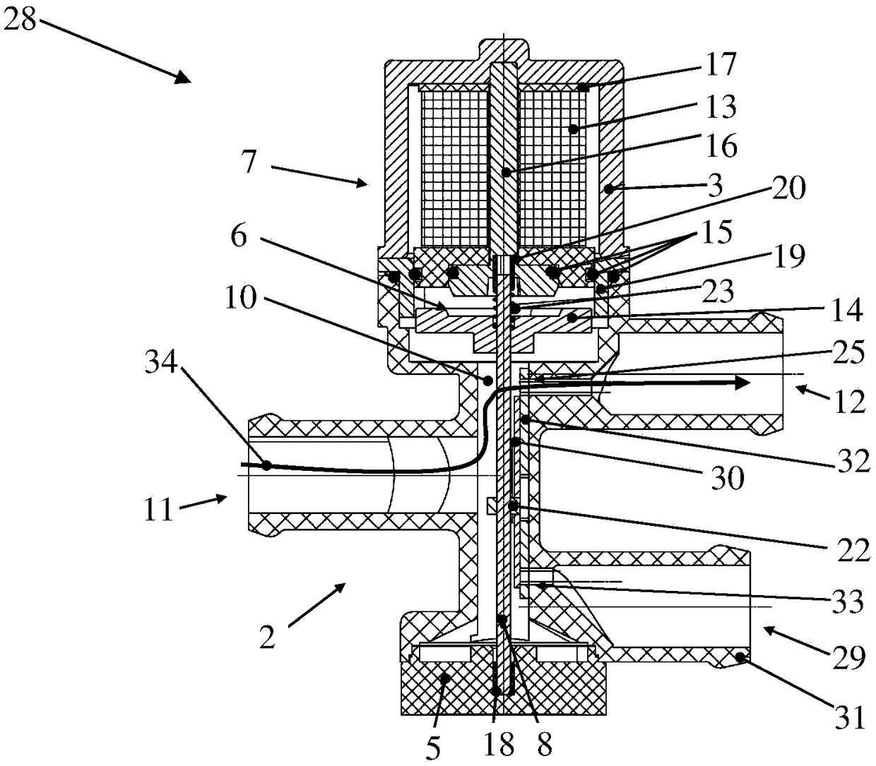 Valve for controlling a fluid