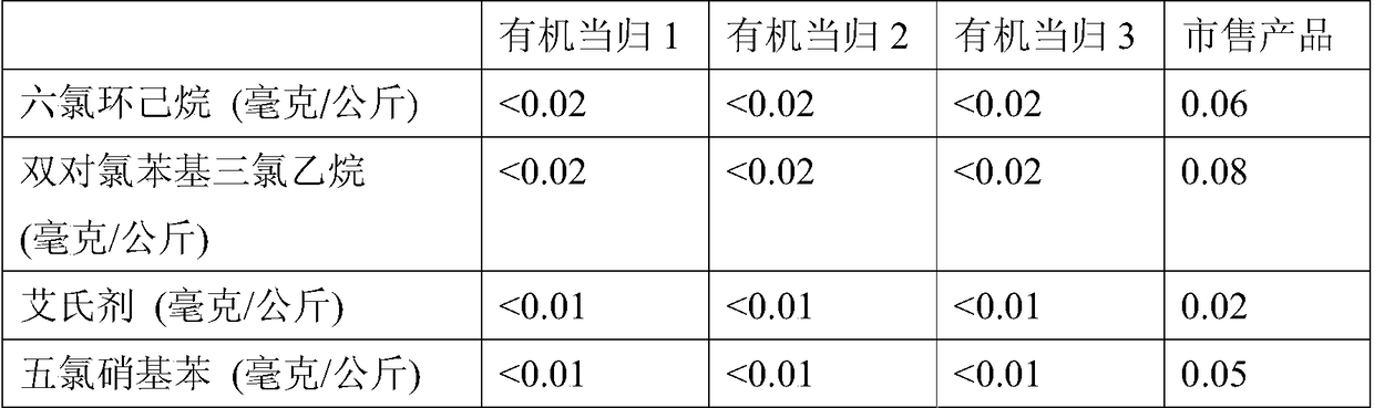 Organic angelica production method and its organic angelica product