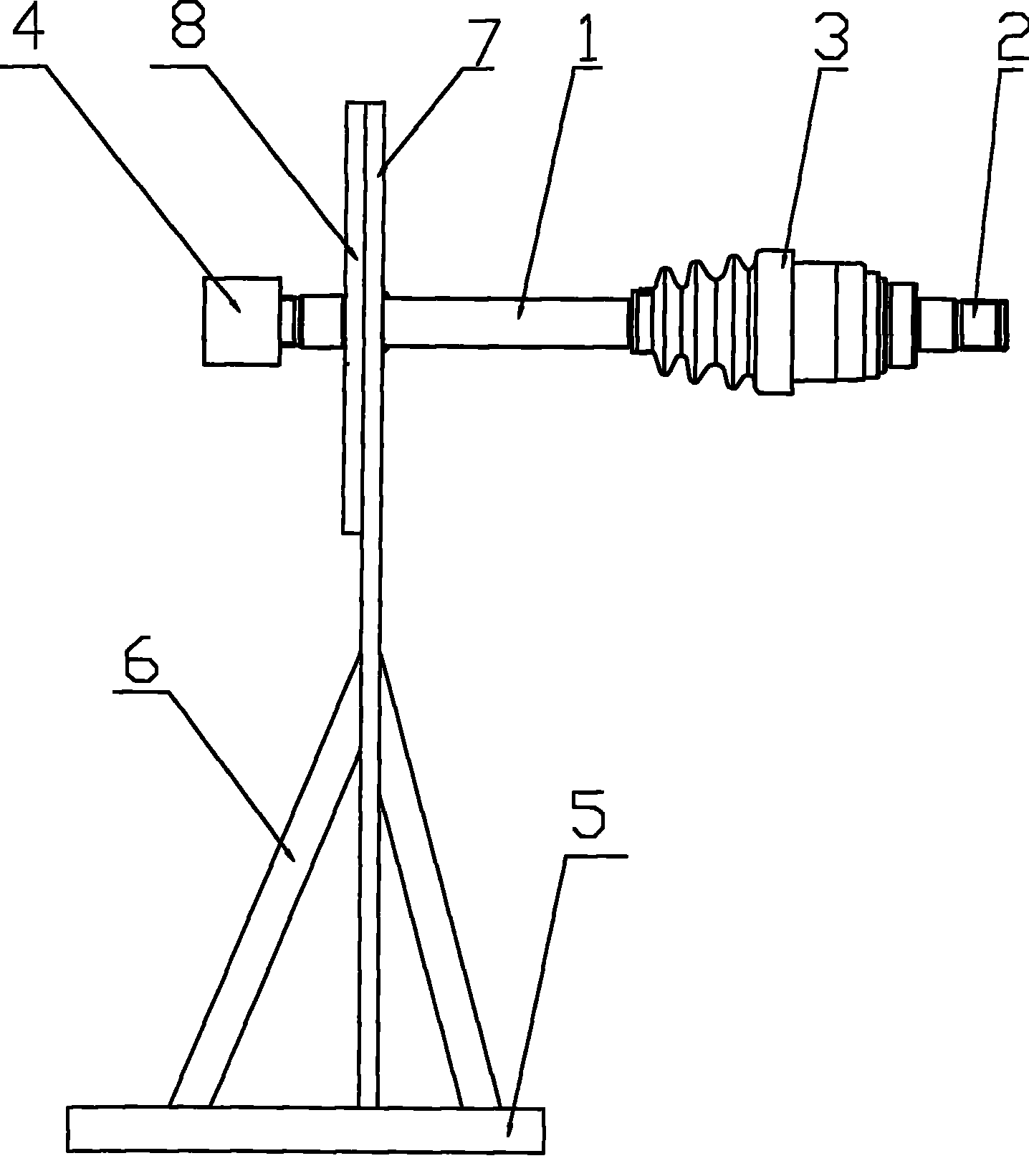 Run-in test stand of gearbox of automobile