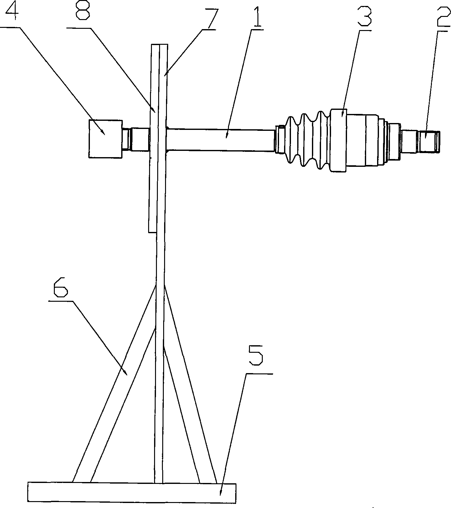 Run-in test stand of gearbox of automobile