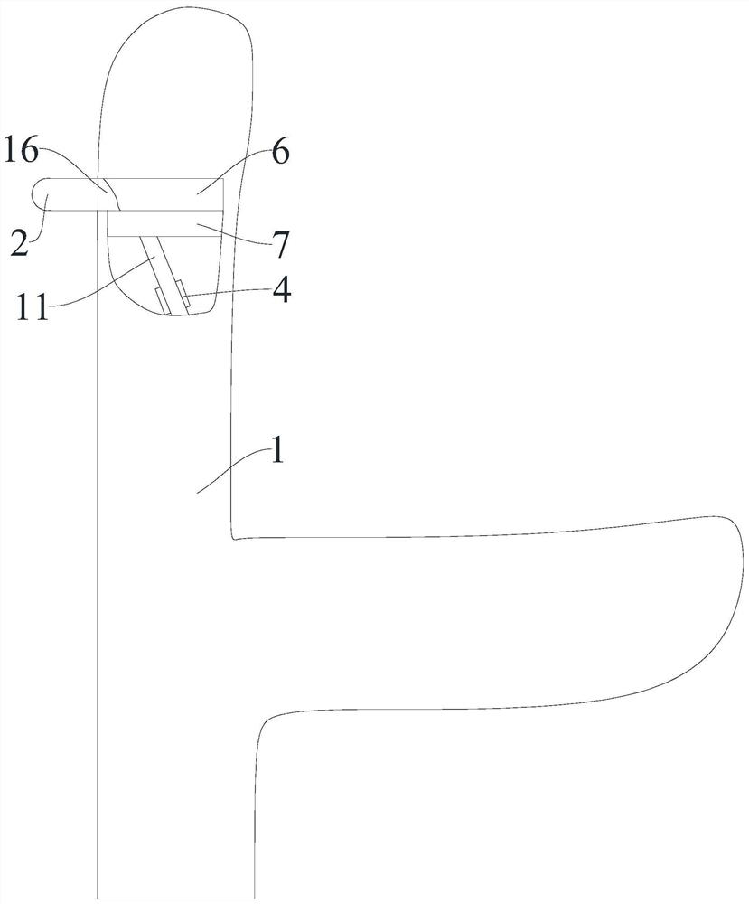 Telescopic turnover type back safety armrest for bus