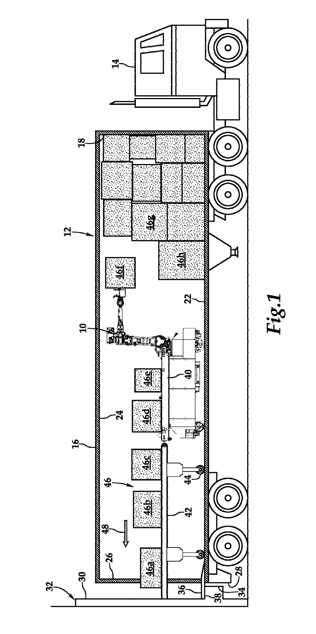 Perception-based robotic manipulation system and method for automated truck unloader that unloads/unpacks product from trailers and containers