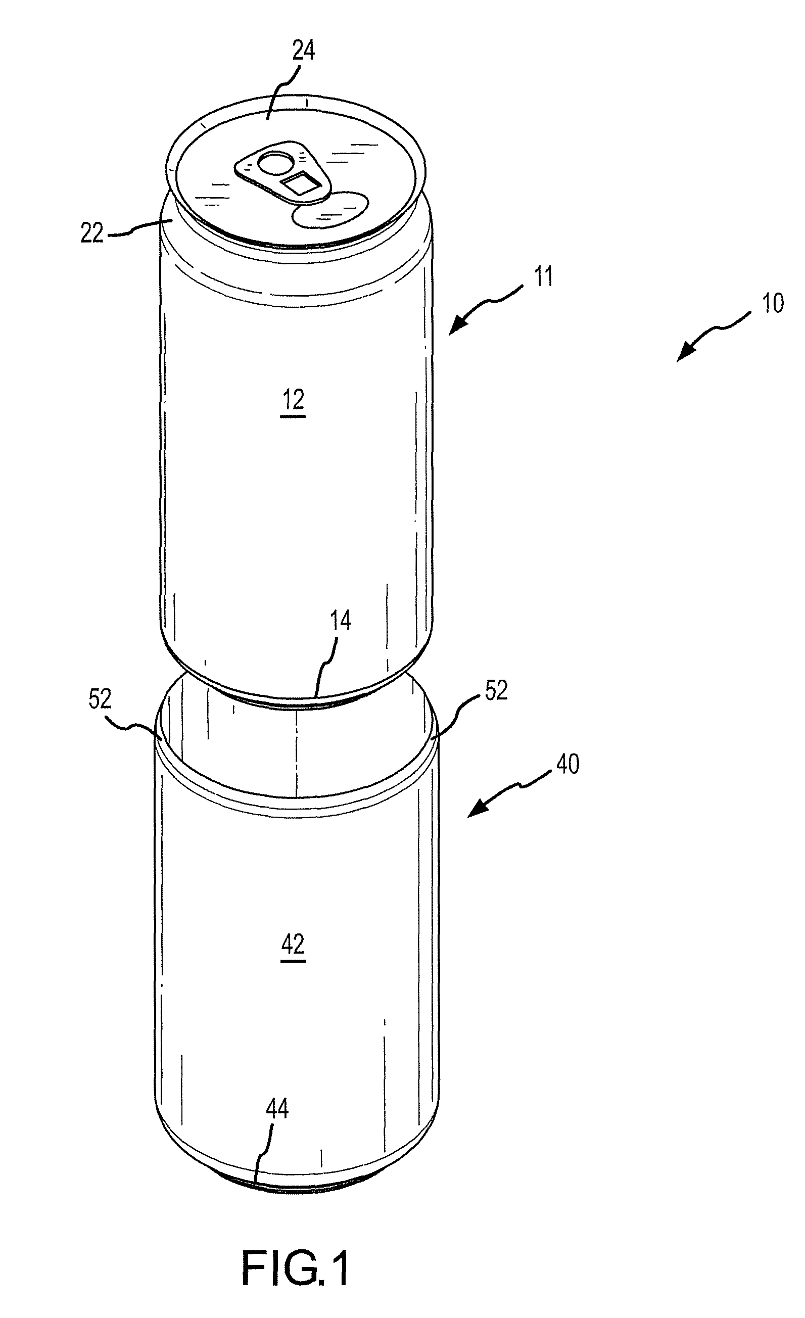 Double walled beverage container and method of making same