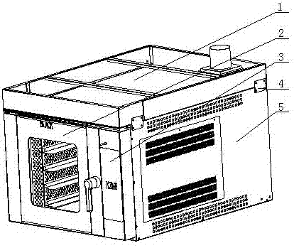 Hot air circulating furnace structure and assembly process thereof