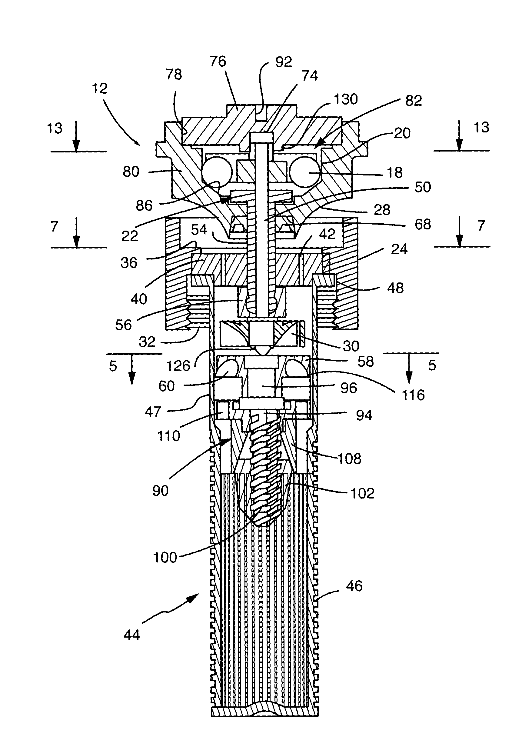 Rotating stream sprinkler with ball drive