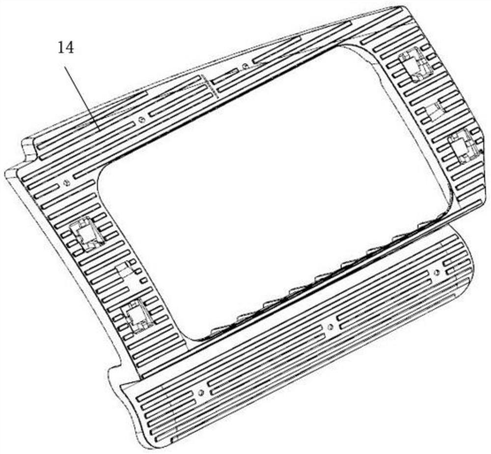 Instrument board structure for installing PAB without tubular beam