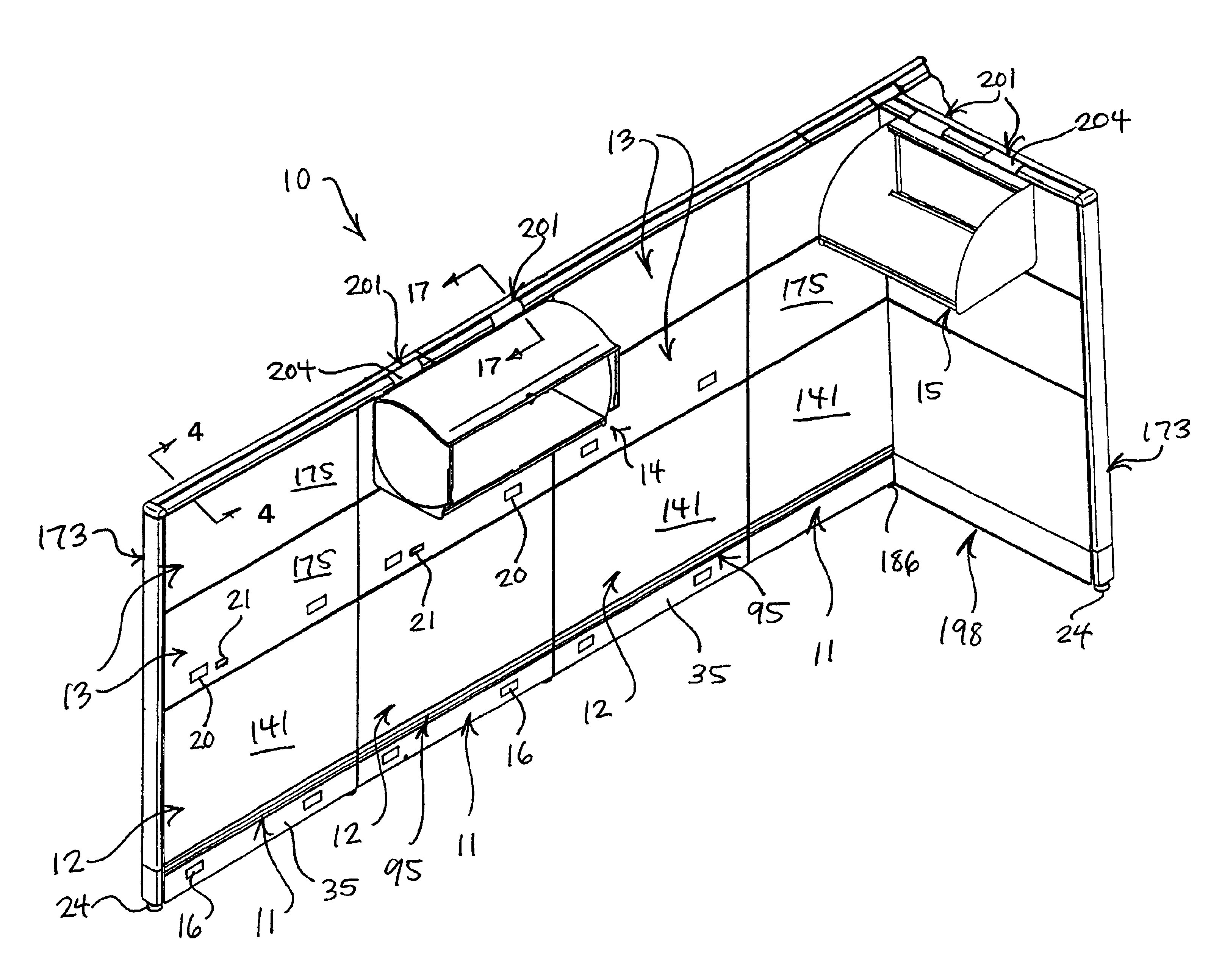 Wall panel arrangement with accessory-supporting top cap