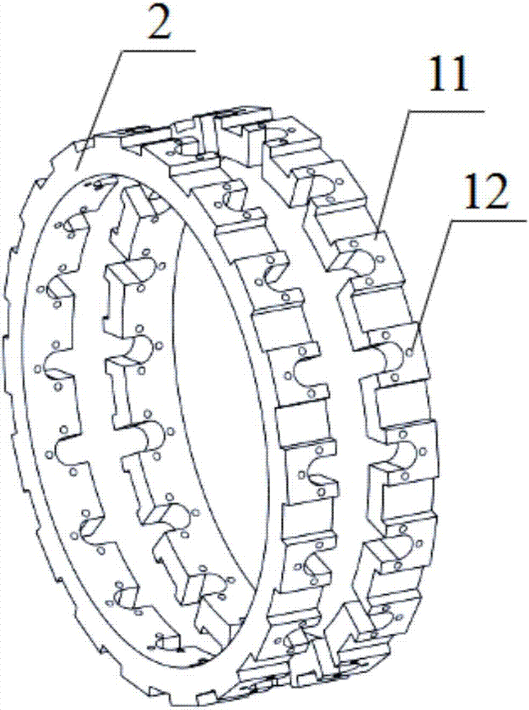 Non-inflation low-speed cross-country vehicle tire