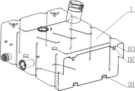 Fuel tank capable of being flexibly fixed and loading machine