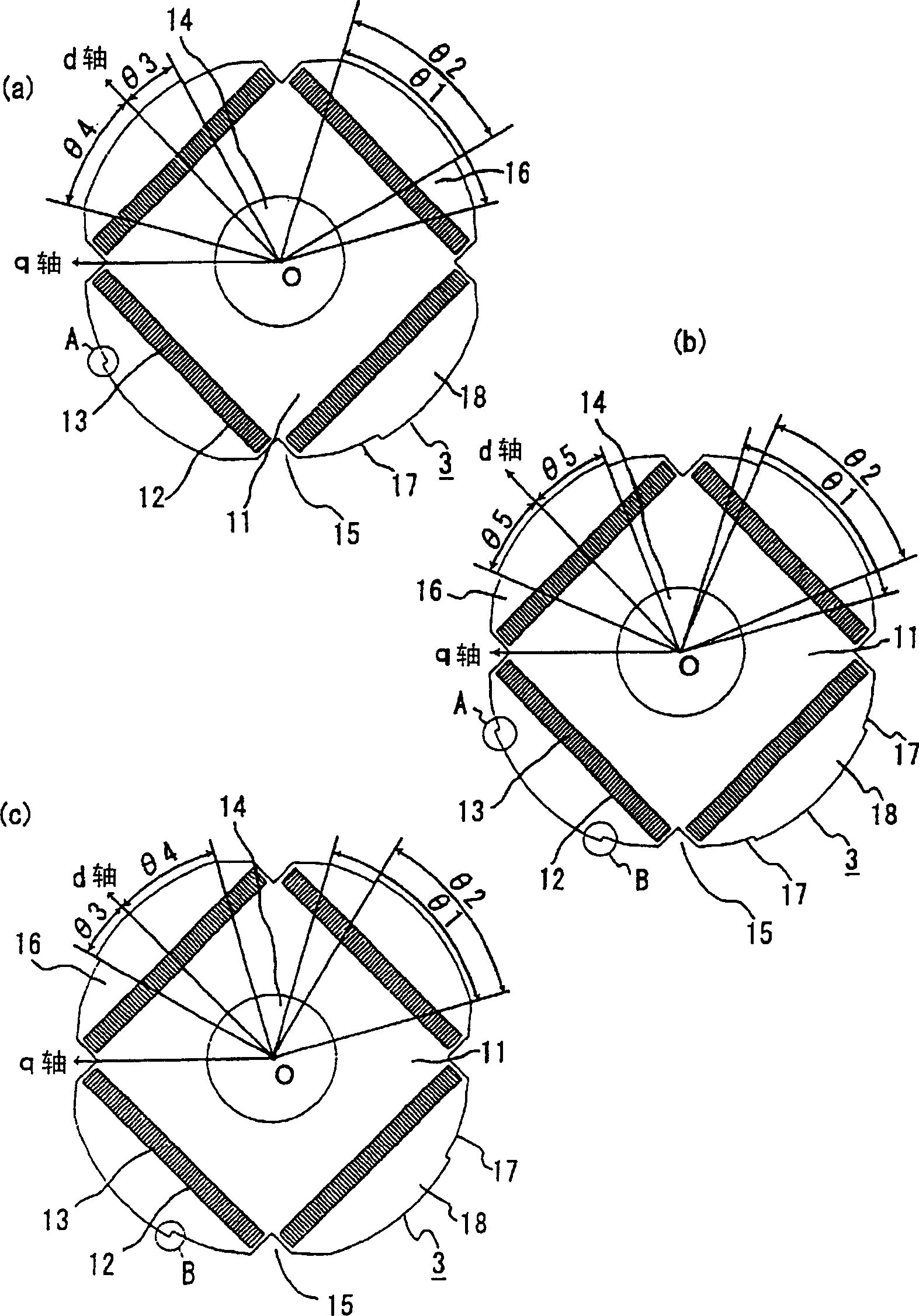 Permanent magnet type rotary motor and compressor using same