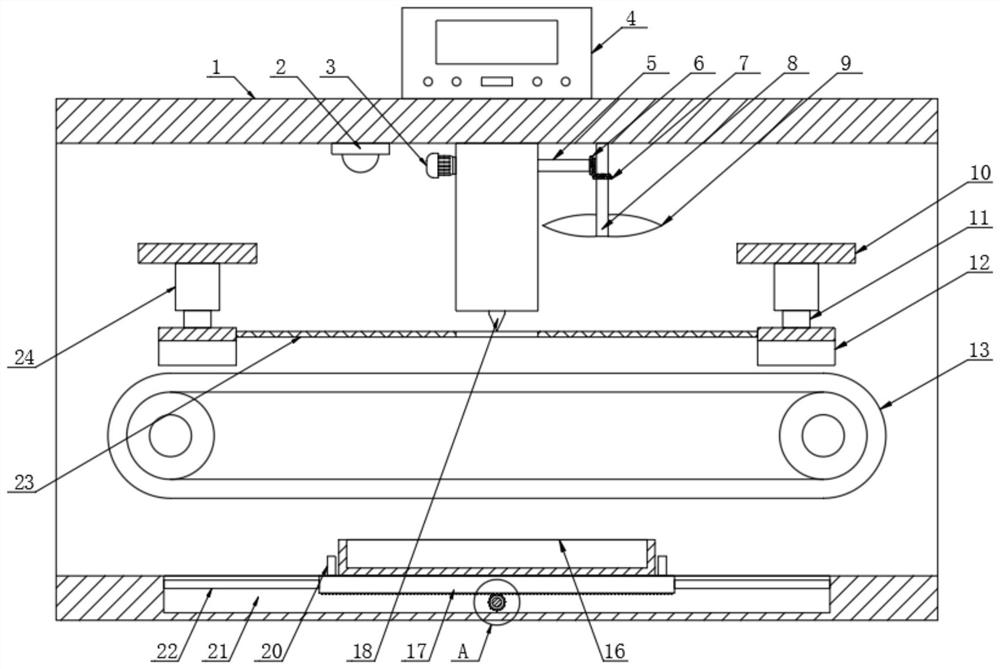 Composite fiber material online detection and identification instrument for textile processing