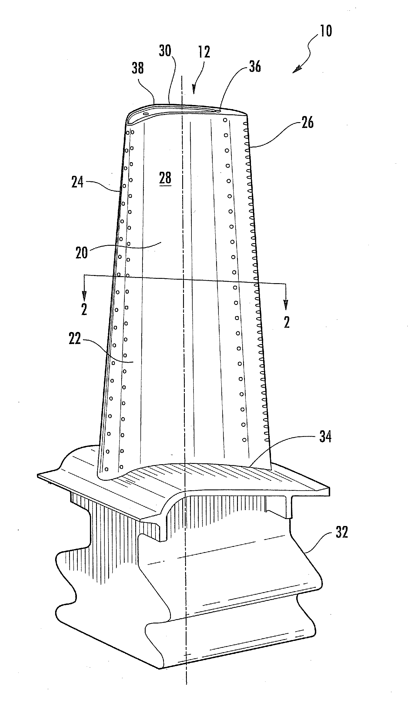 Turbine airfoil with an internal cooling system having vortex forming turbulators