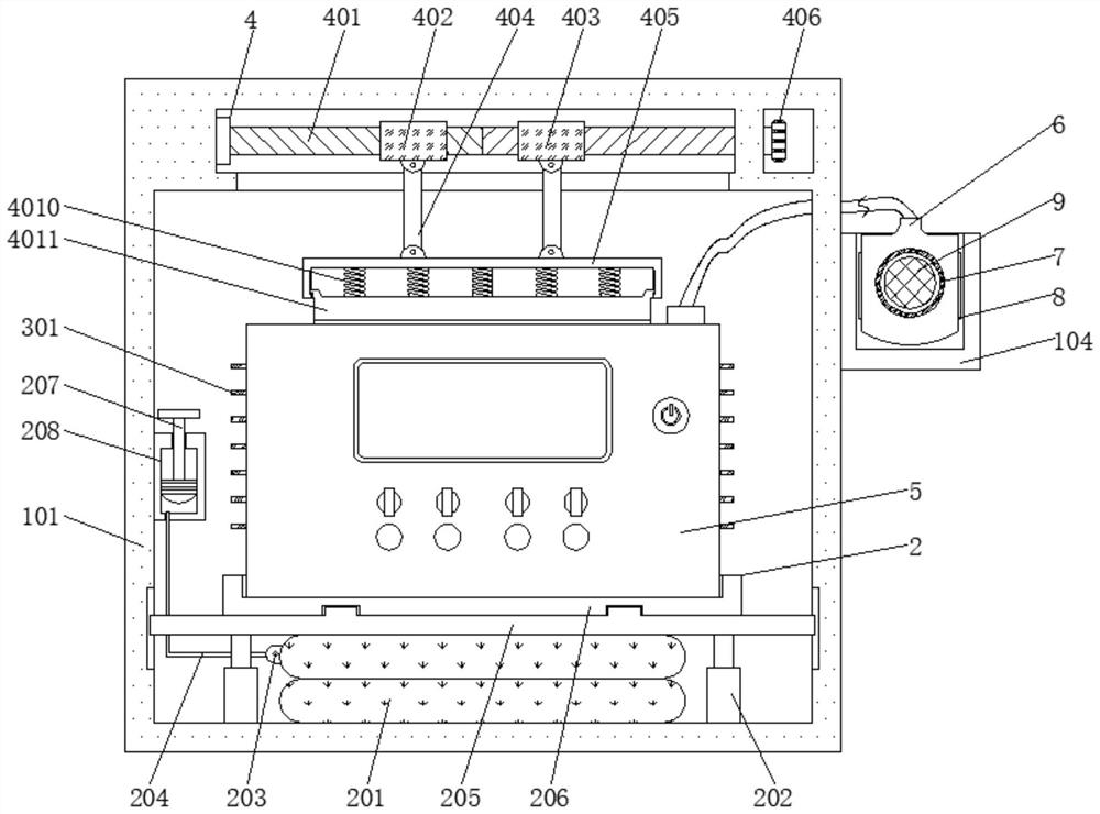 A wired walkie-talkie with a protective structure