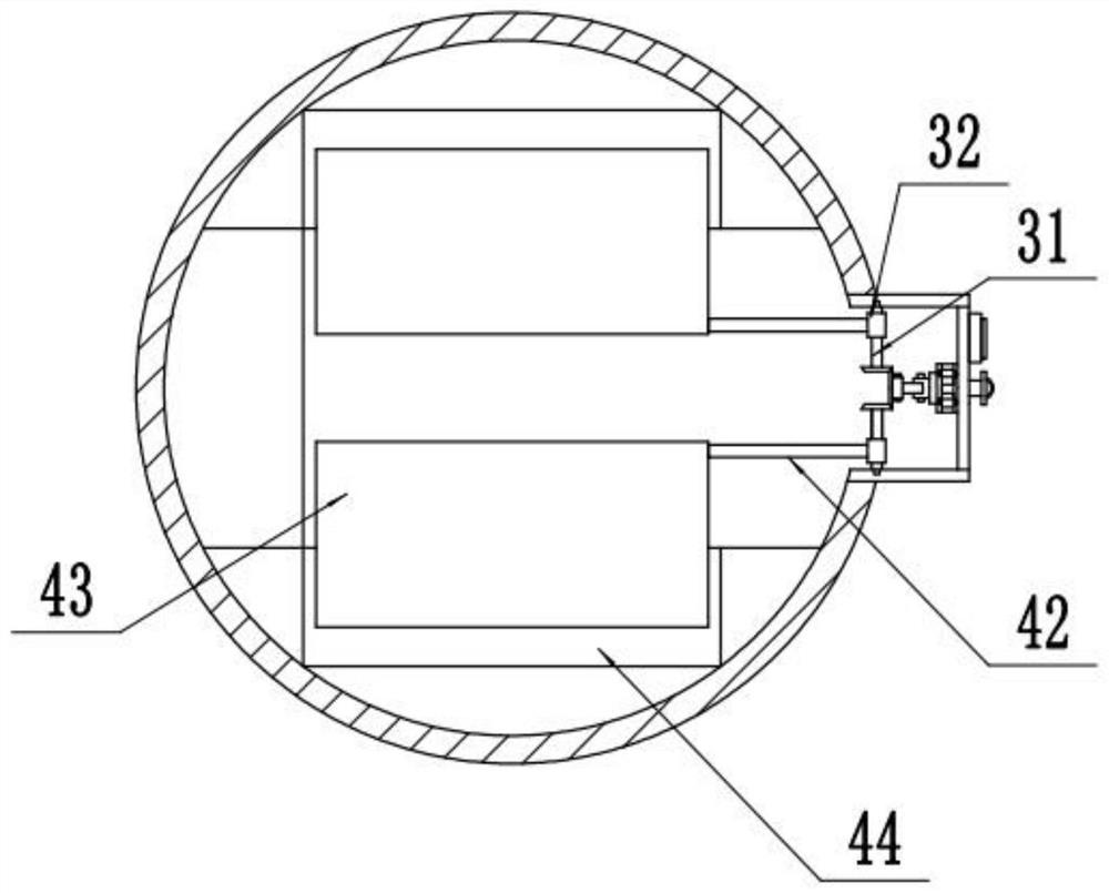 A movable hard connection sealing device for zinc powder contacting powder