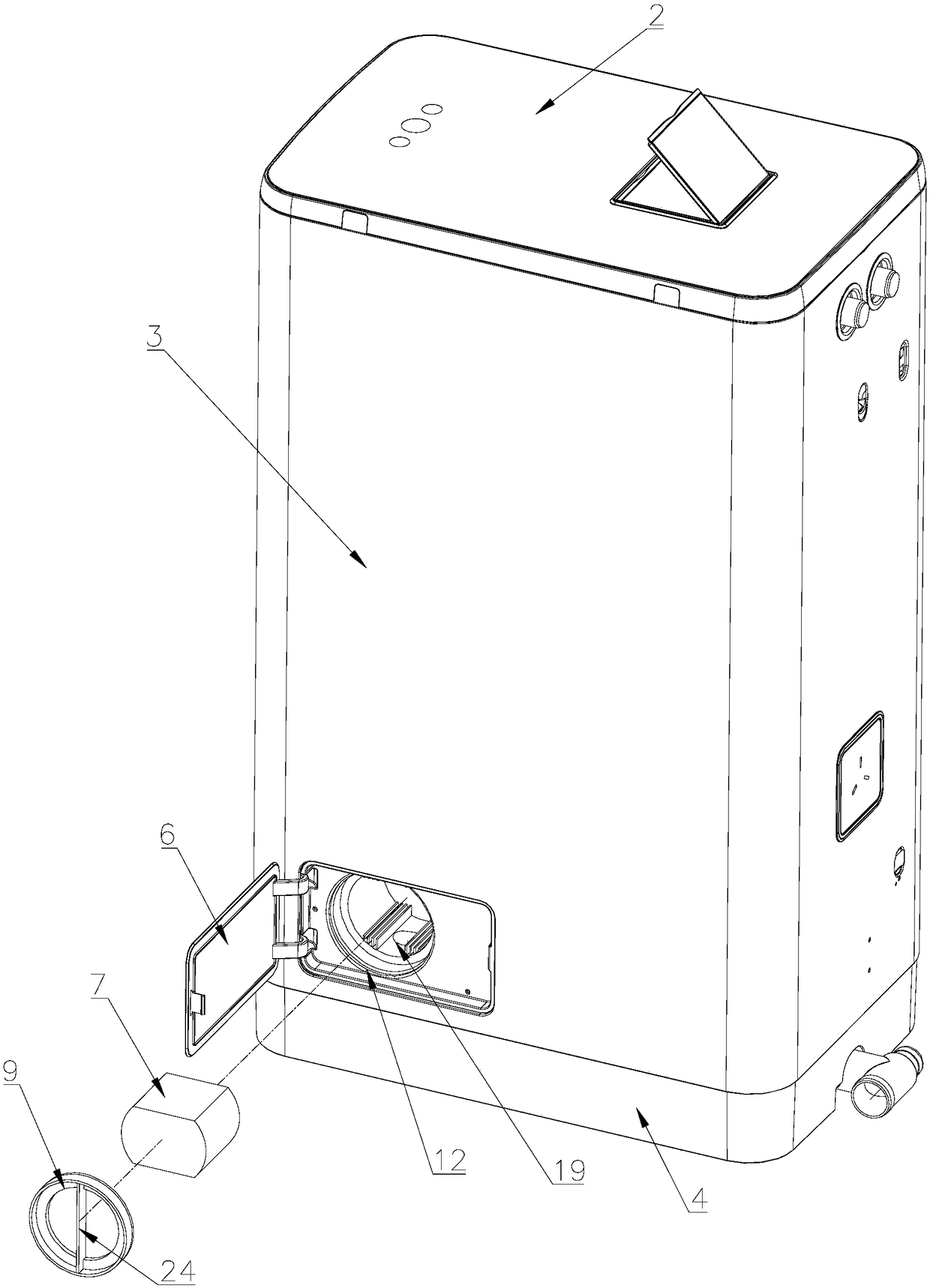 Filter structure of flocculation module and washing machine