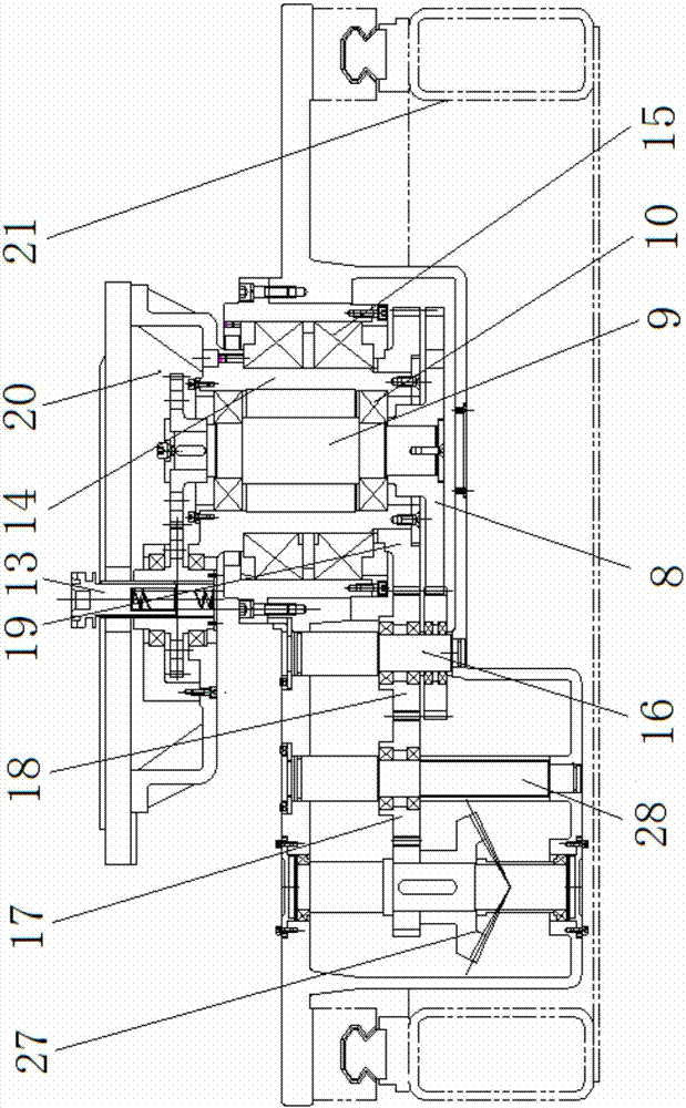 Multi-shaft rotating mechanism for engine assembly
