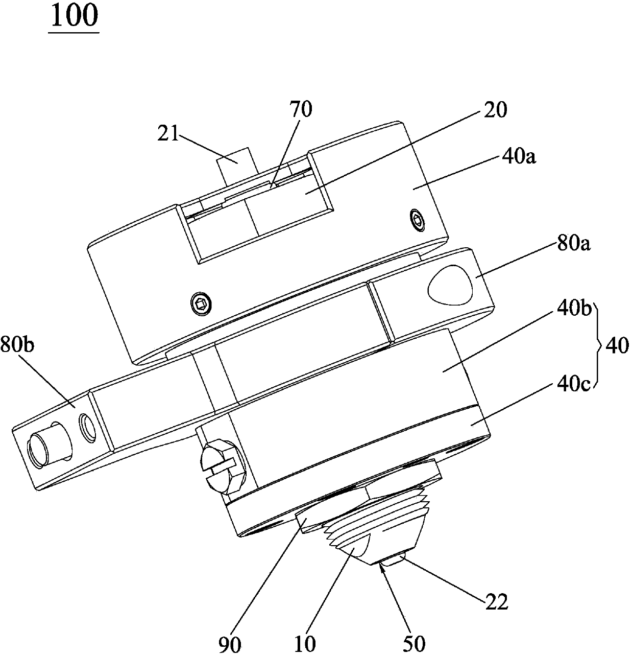 Liquid atomizing and spraying device