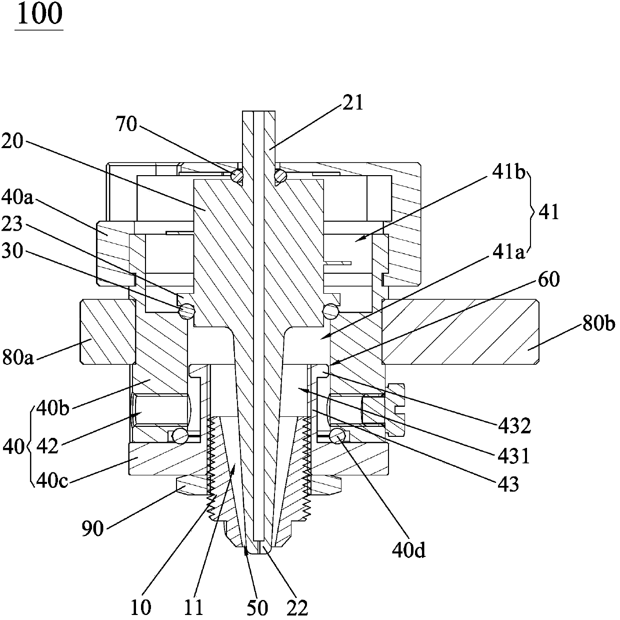 Liquid atomizing and spraying device