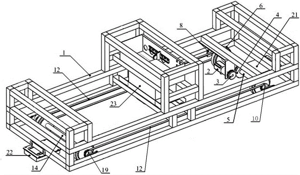 RFID-based double warehouse rail transport vehicle and track layout and positioning control method