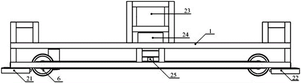 RFID-based double warehouse rail transport vehicle and track layout and positioning control method