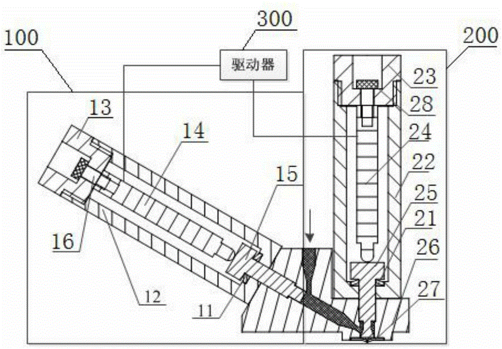 Piezoelectric series plunger jet dispensing device