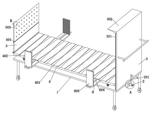 A mobile support with baffle mechanism installed based on corrugated cardboard