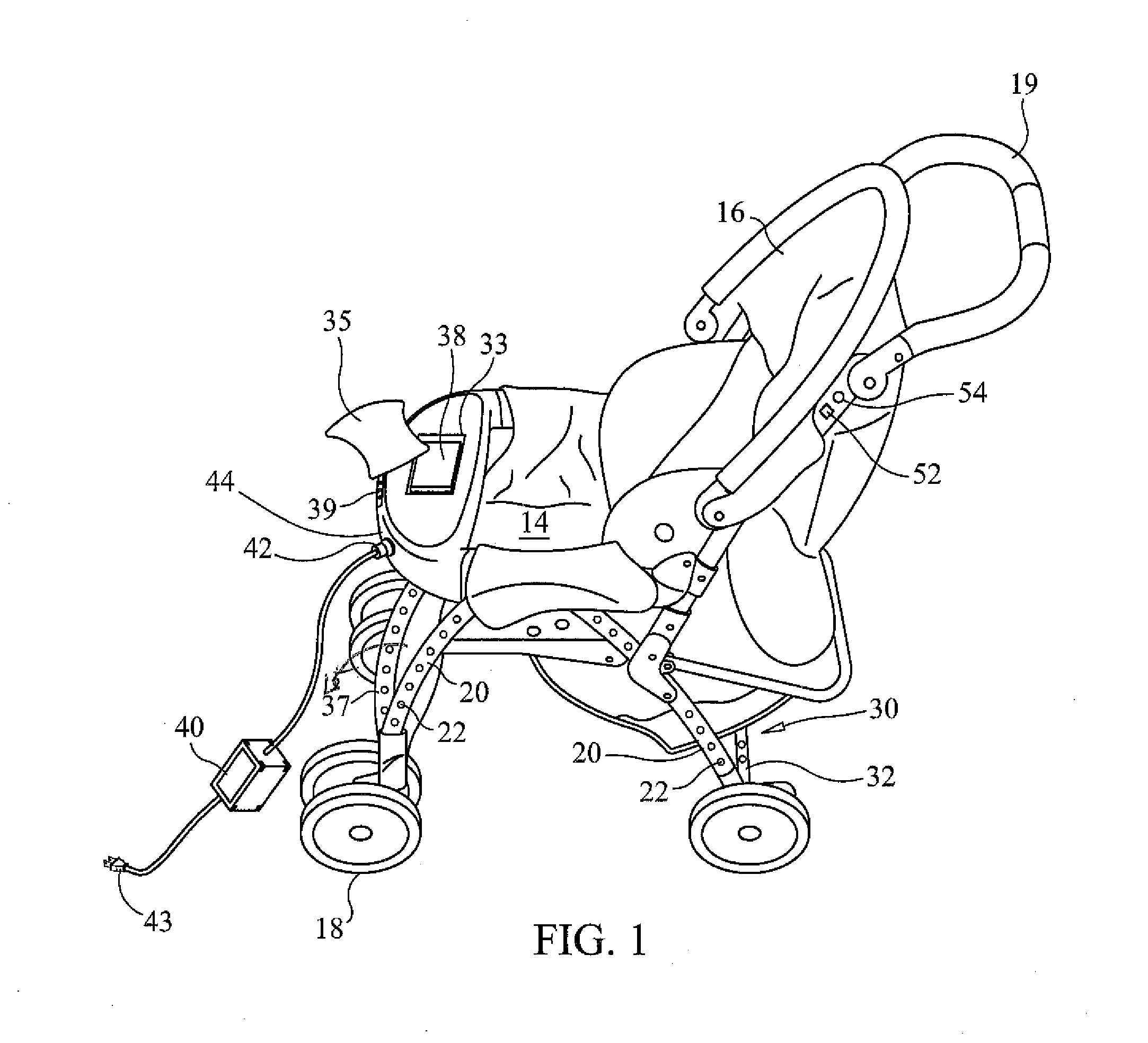 Illuminable baby stroller