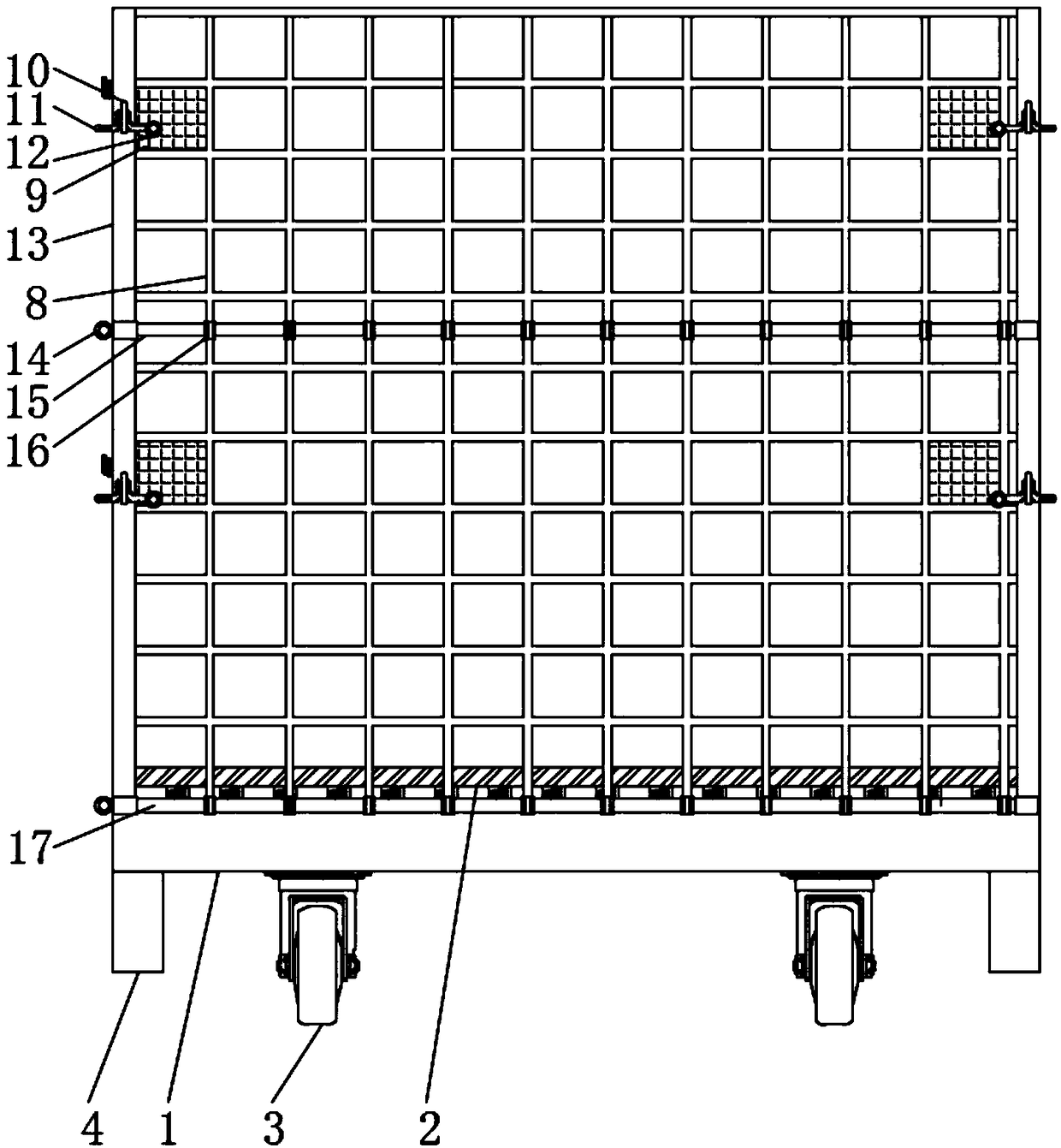 Heavy warehousing cage with weighing function