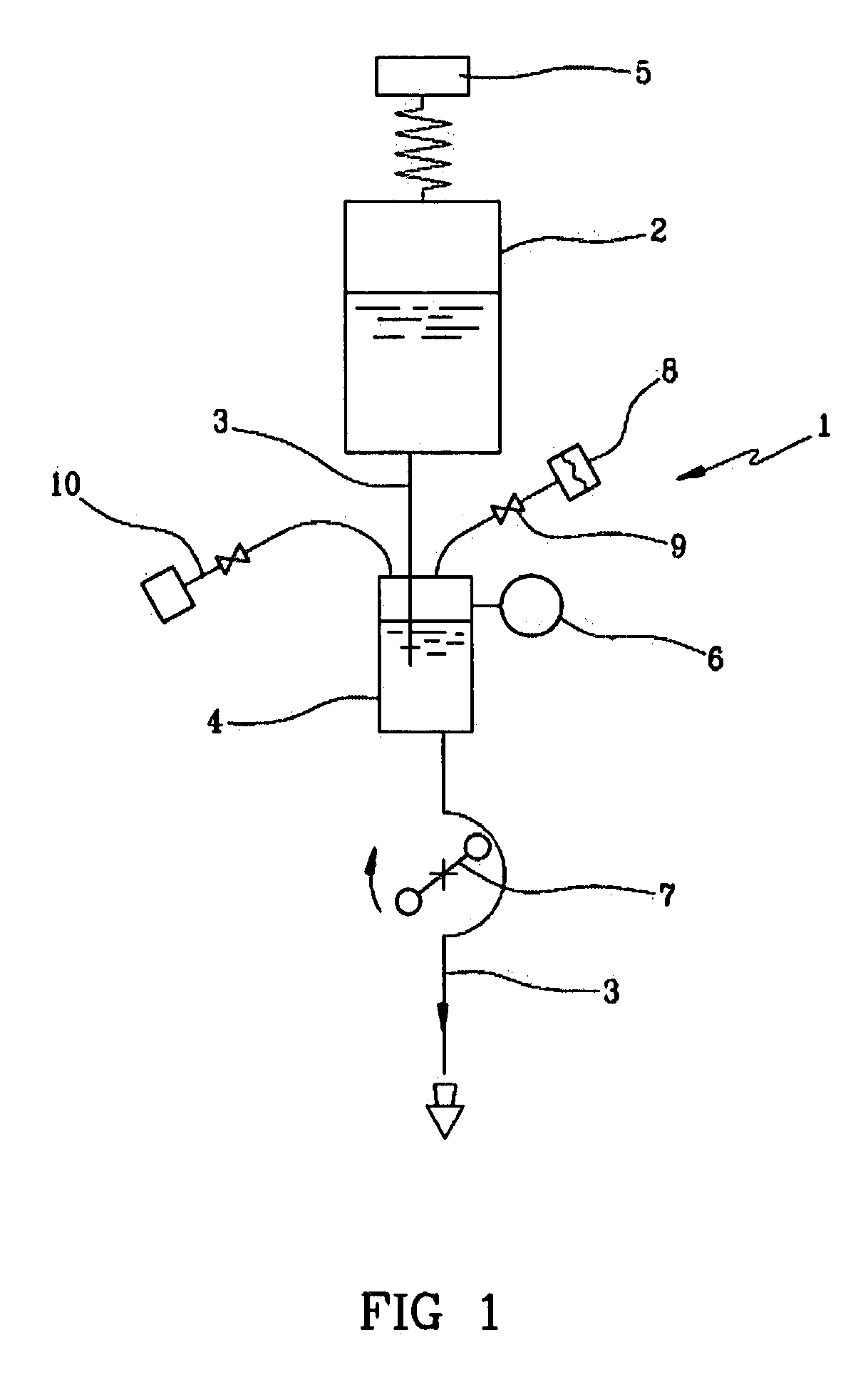 Medical fluid circuit comprising a low level detector 1