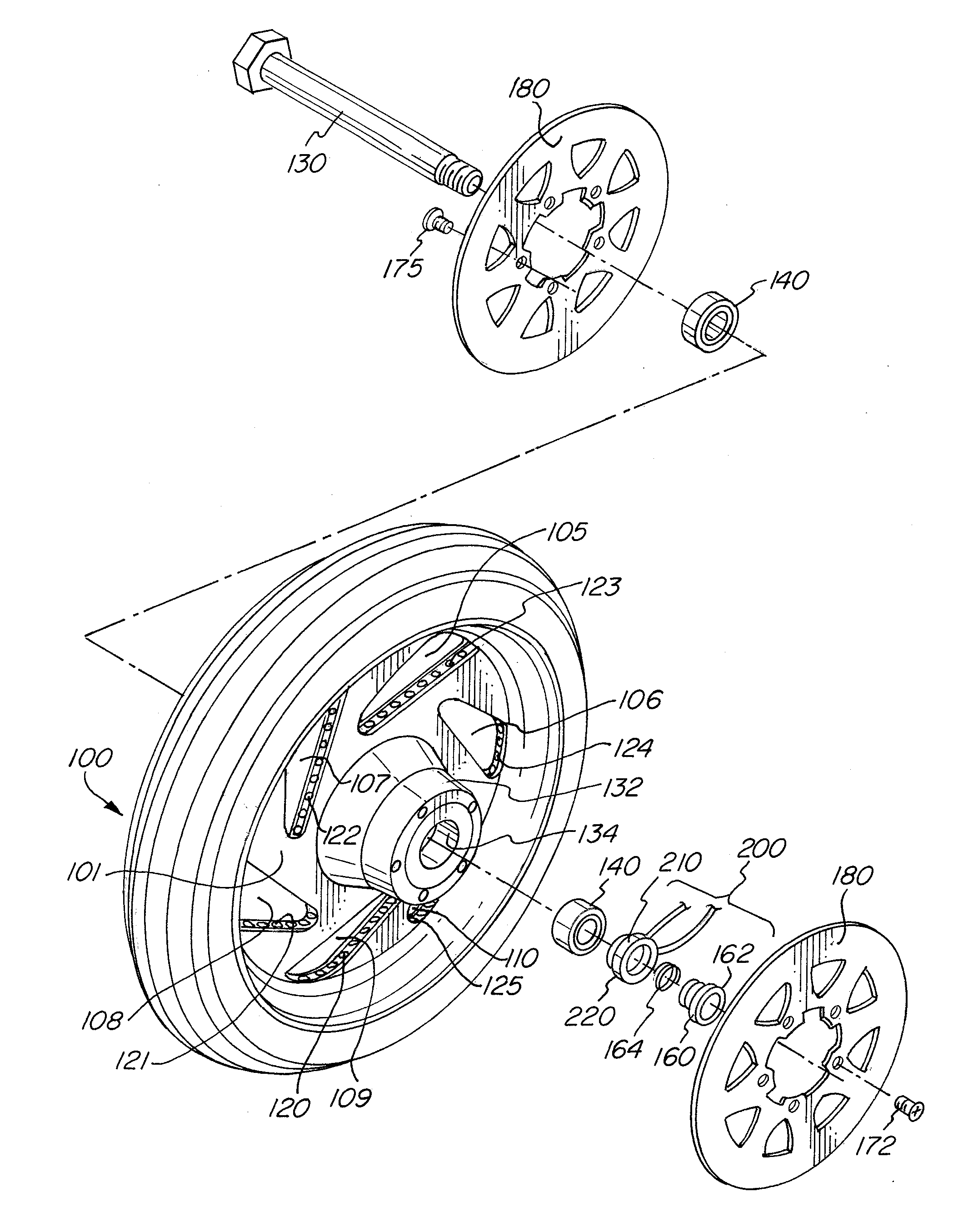 Illuminated Vehicle Wheel With Bearing Seal Slip Ring Assembly