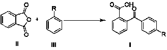 Synthetic method of 2-(4-alkyl substituted benzoyl) phenylformic acid