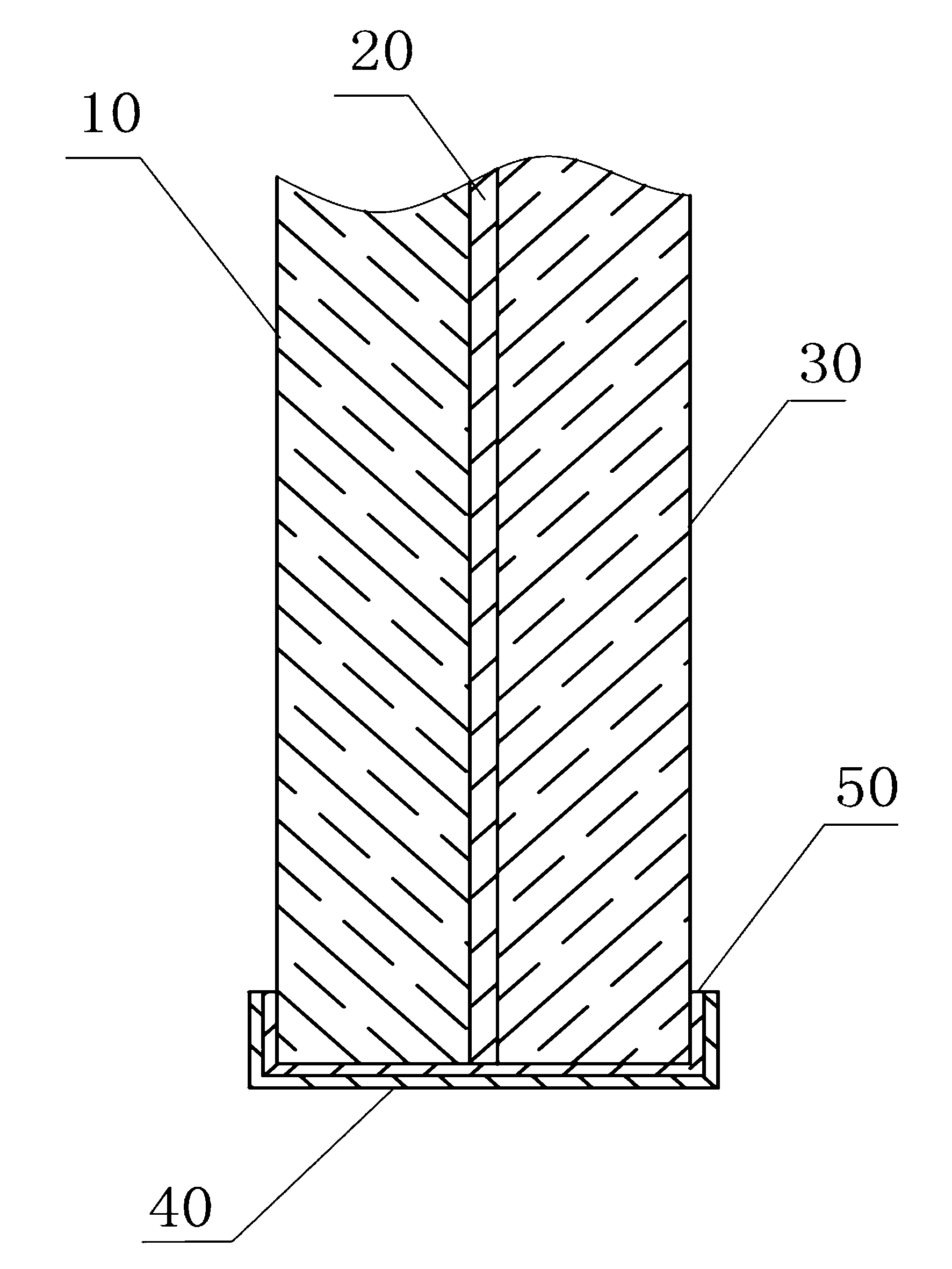 Edge sealing structure and sealing method of sandwich glass