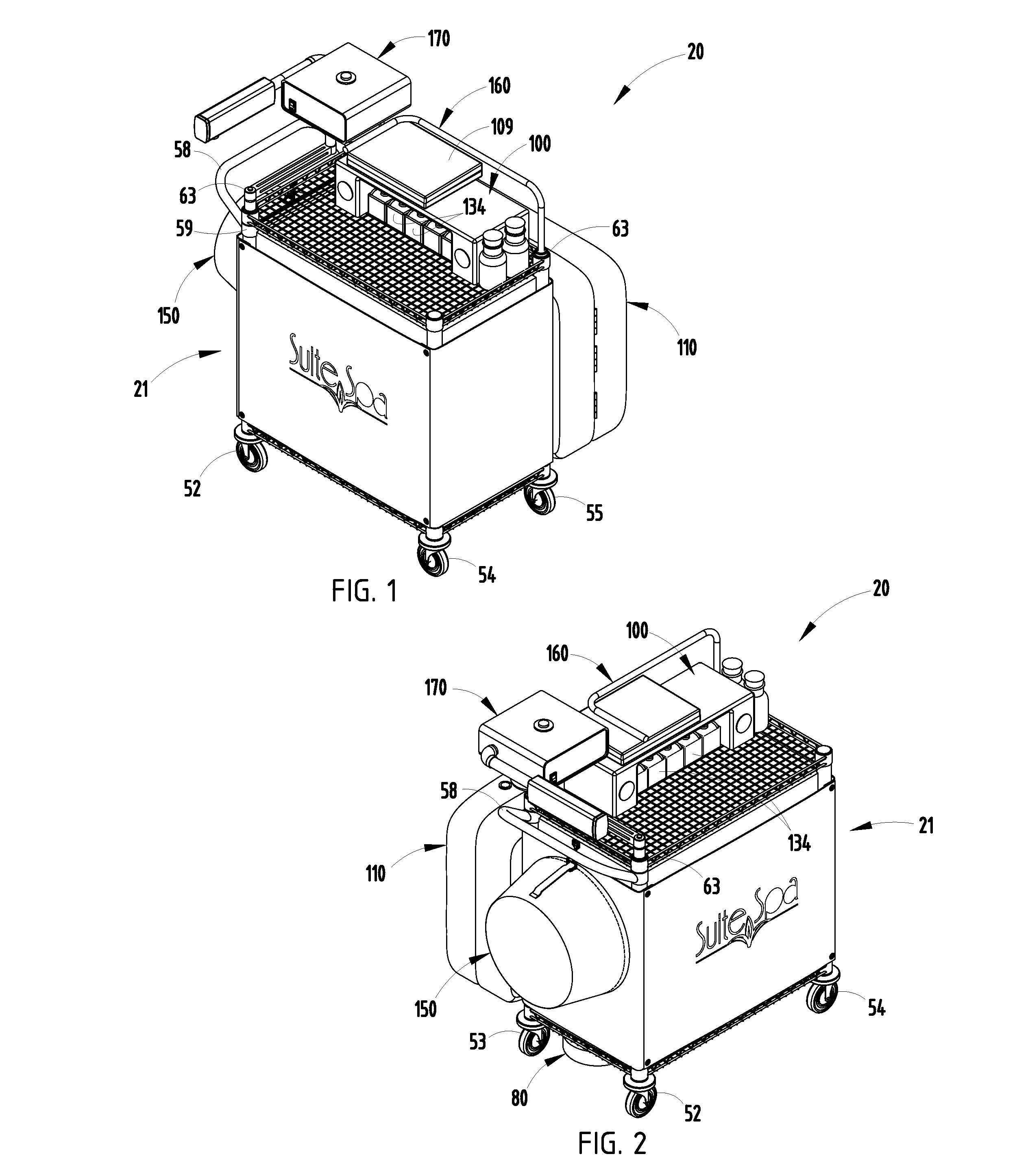 Spa cart system and method