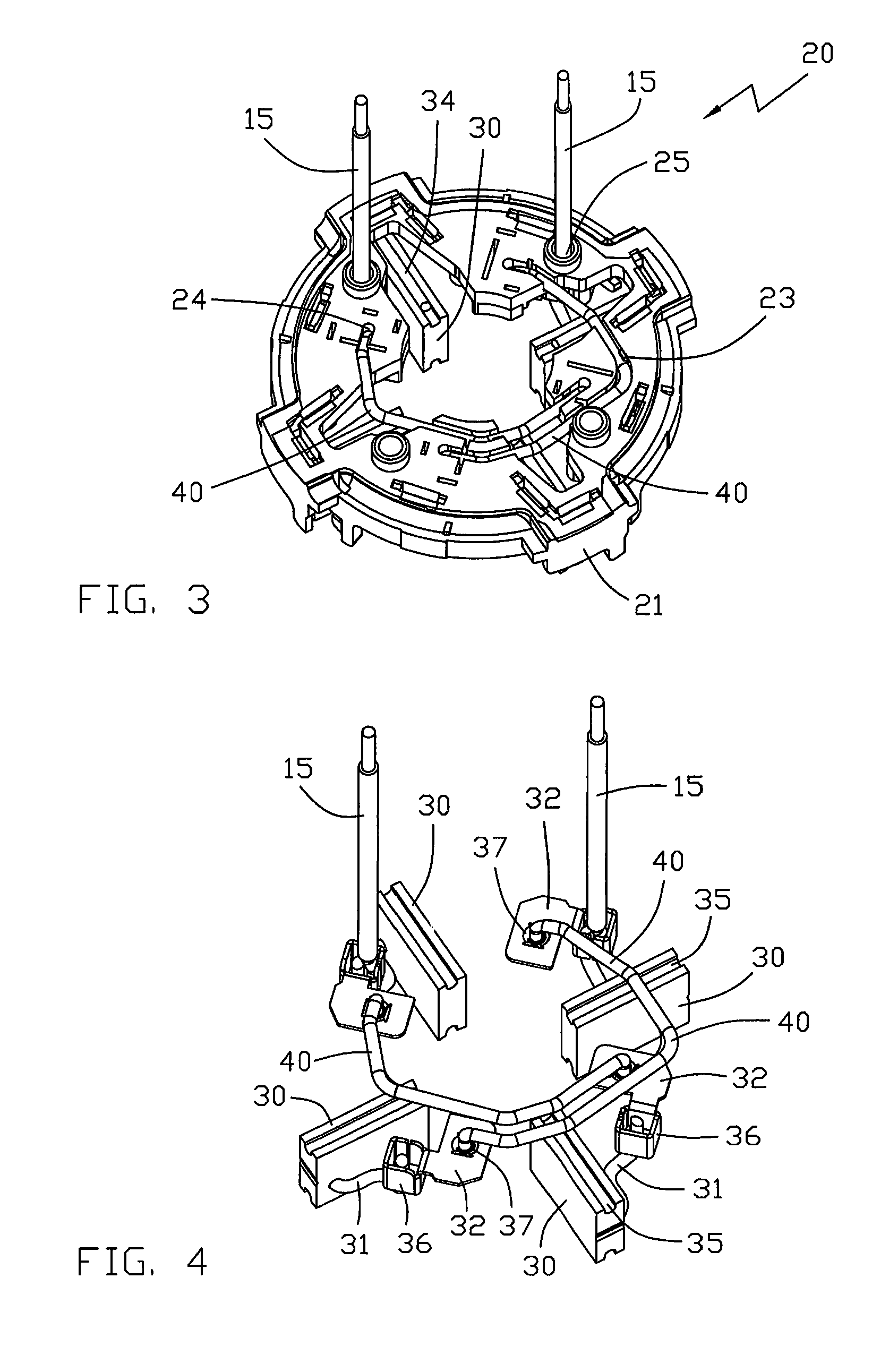 Brush gear of a motor