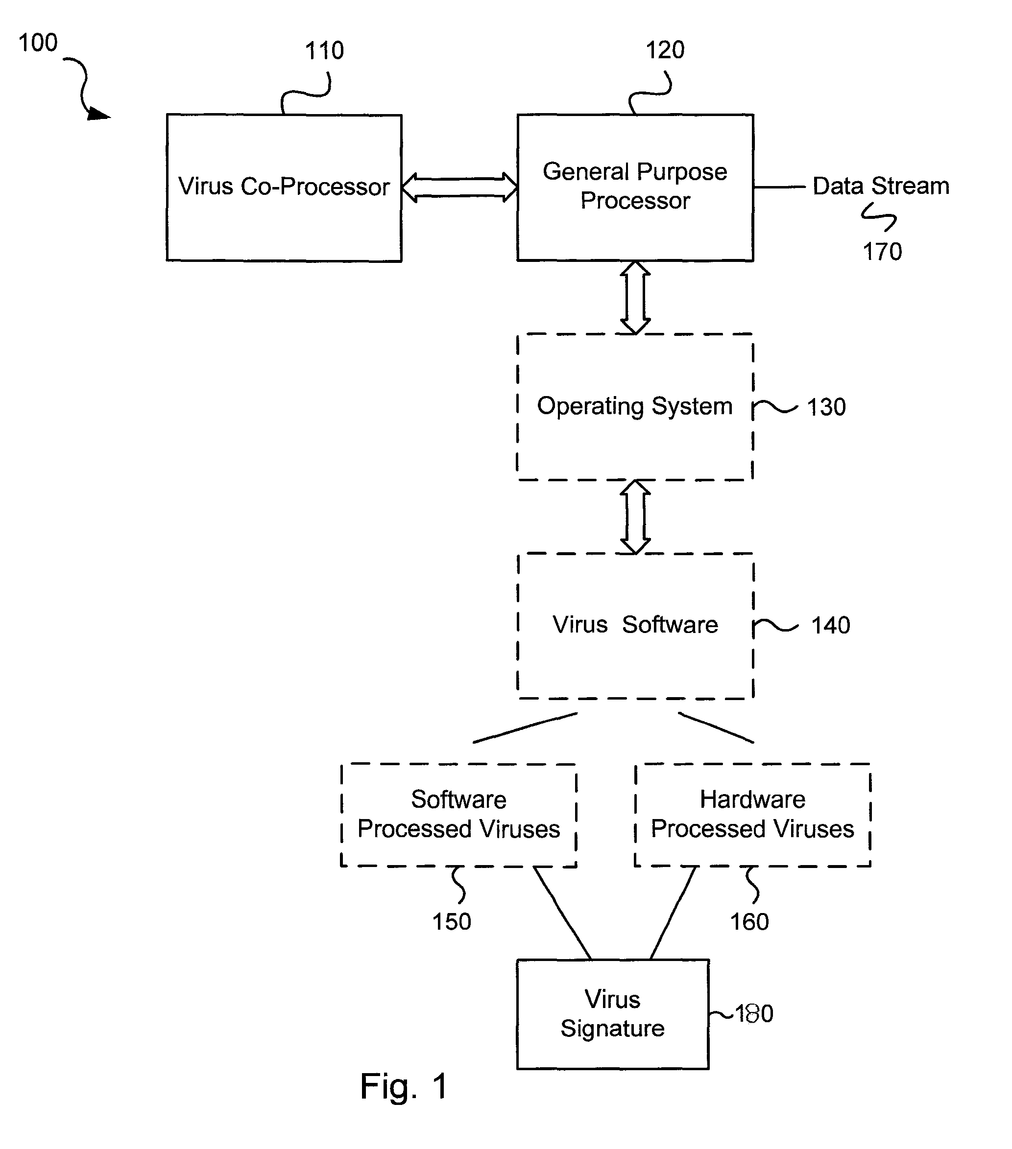 Efficient data transfer in a virus co-processing system