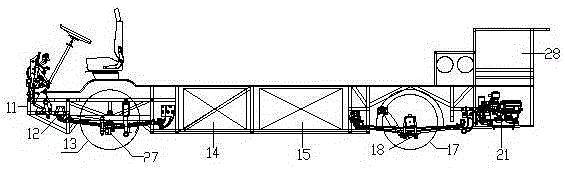 A medium-sized pure electric bus chassis