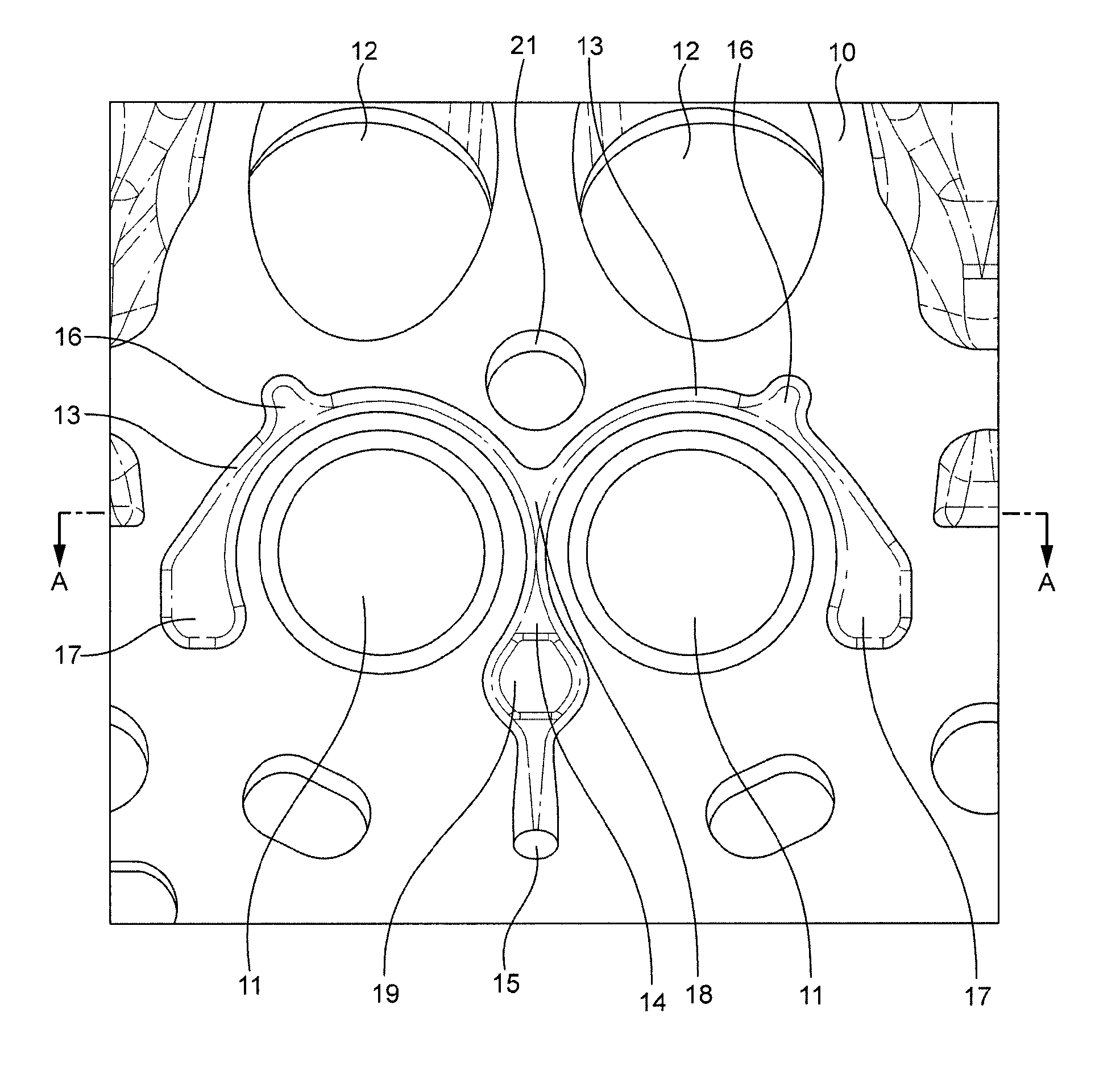 Cylinder head with cooling channel