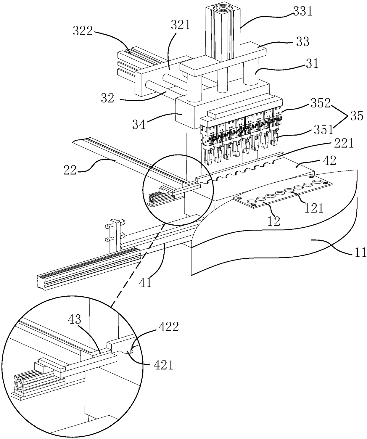 A lotion pump testing machine