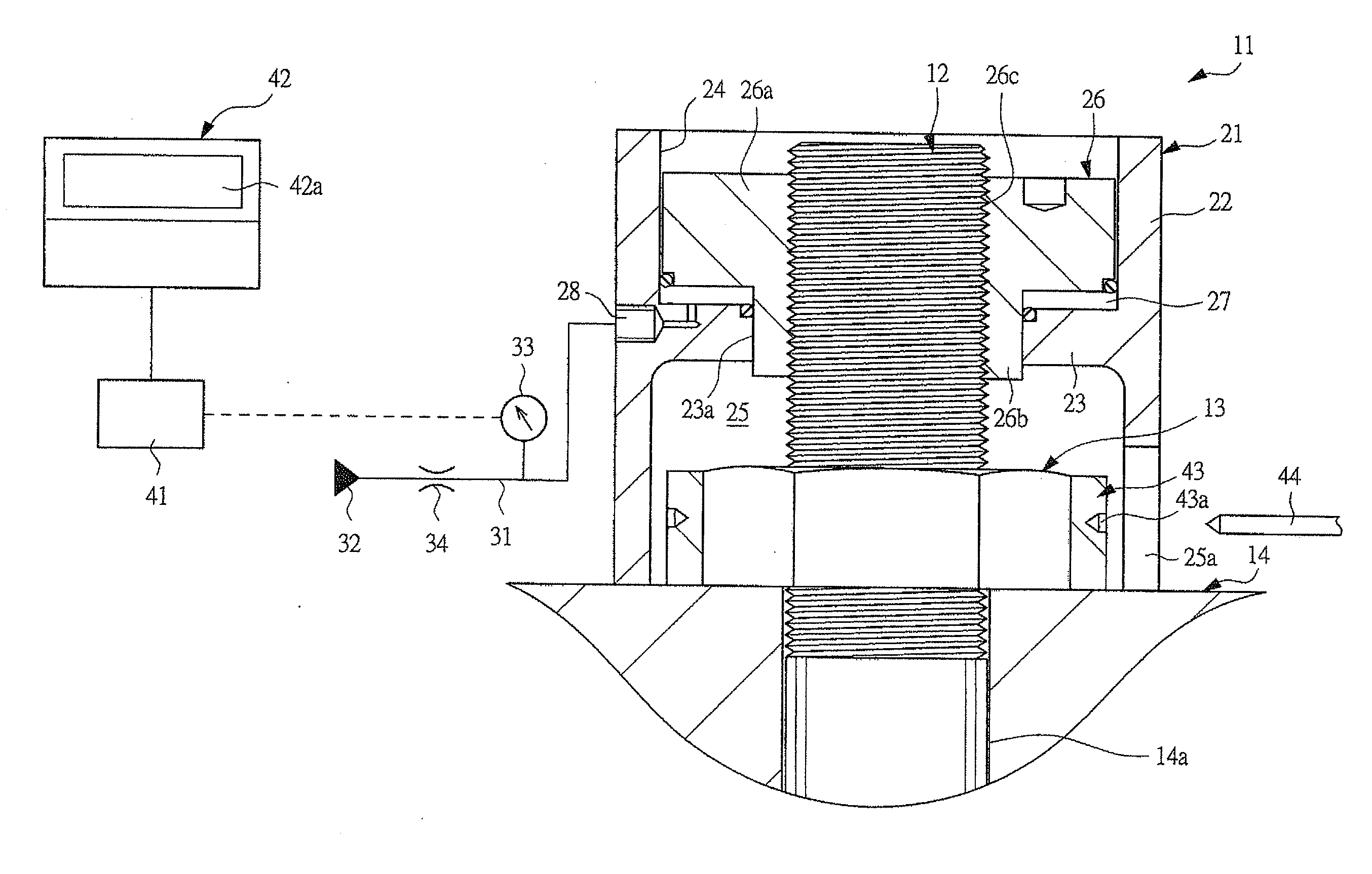 Method of measuring axial force of bolt and instrument for measuring axial force of bolt