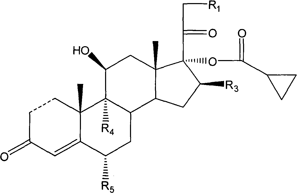 Cyclopropyl pregnene compound and application thereof