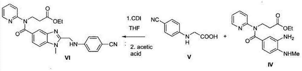Method for preparing main intermediate of dabigatran etexilate through enzymatic reaction