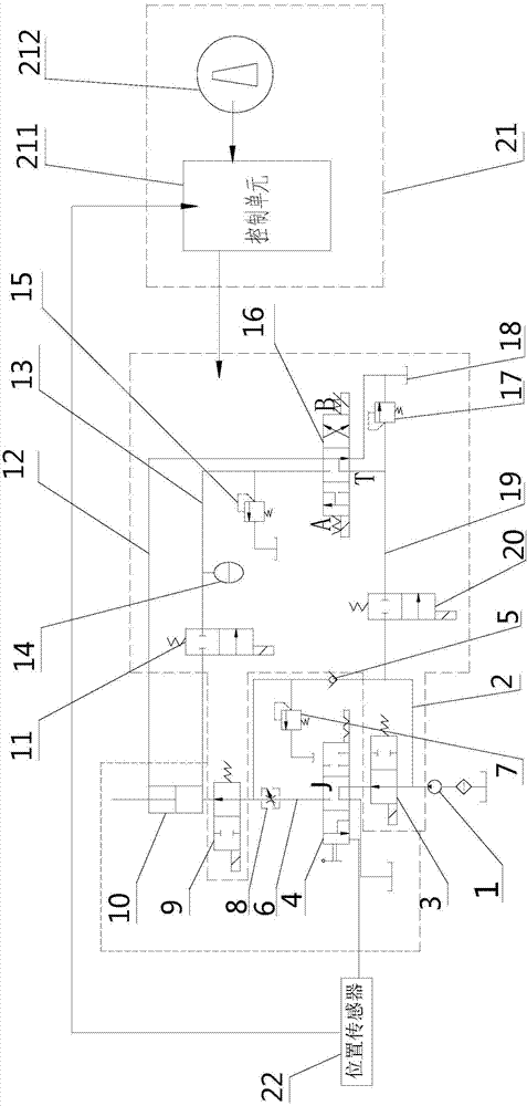 Shocking discharge system of dump truck for bonding materials