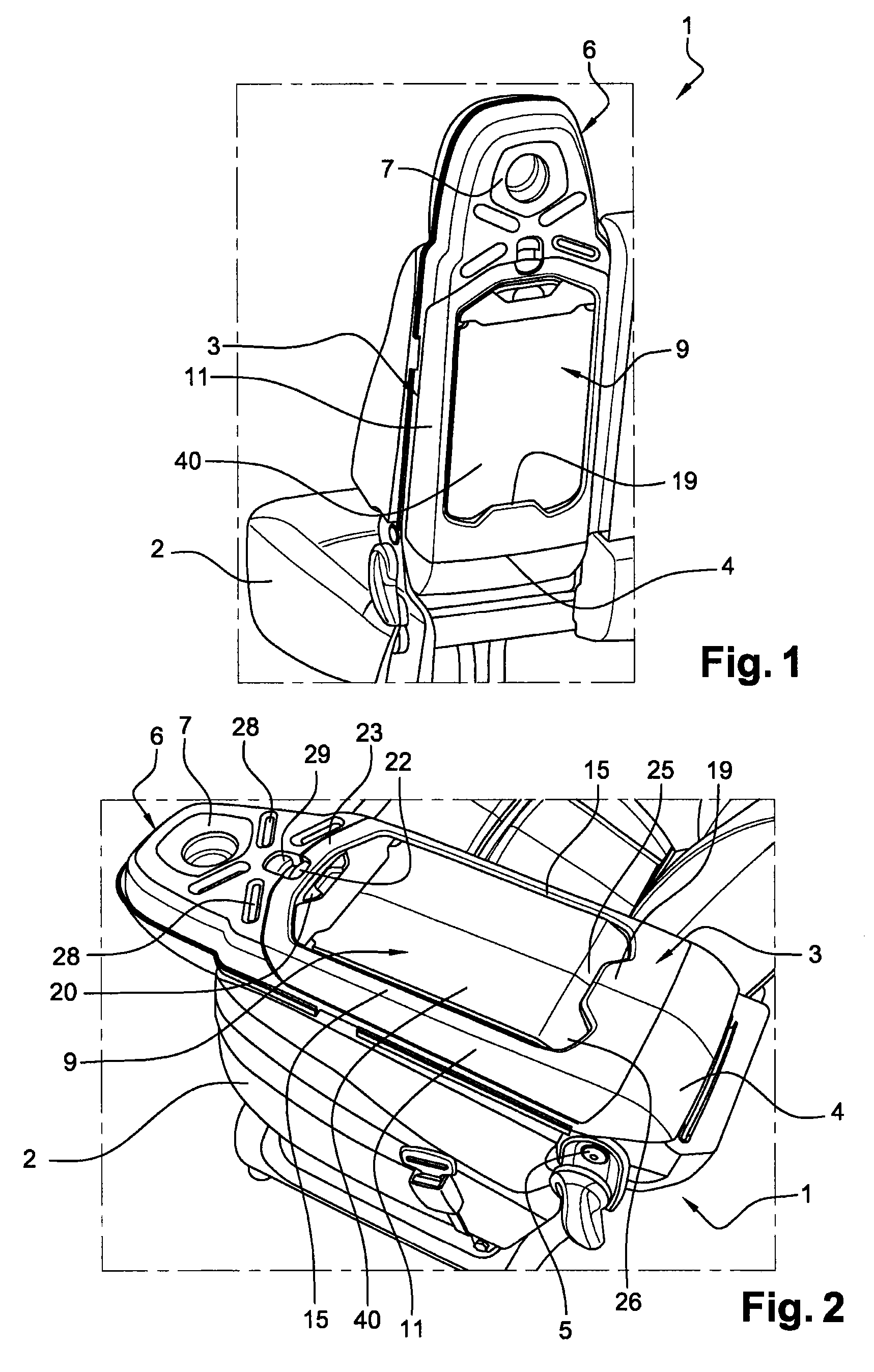 Vehicle seat provided with means for attaching a removable tray