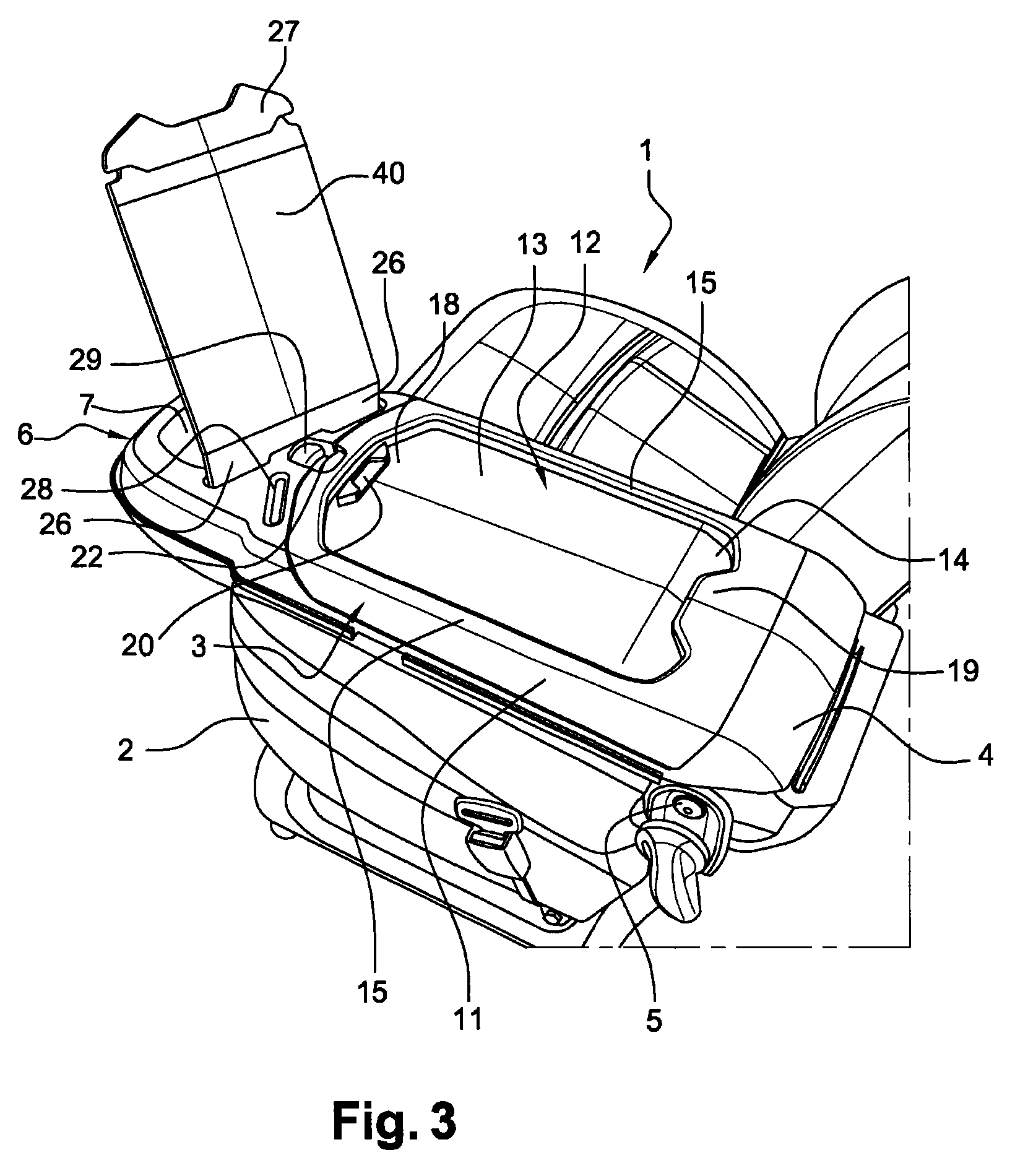 Vehicle seat provided with means for attaching a removable tray