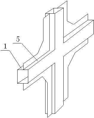 Cross energy-consumption clamping sleeve for column-beam connection