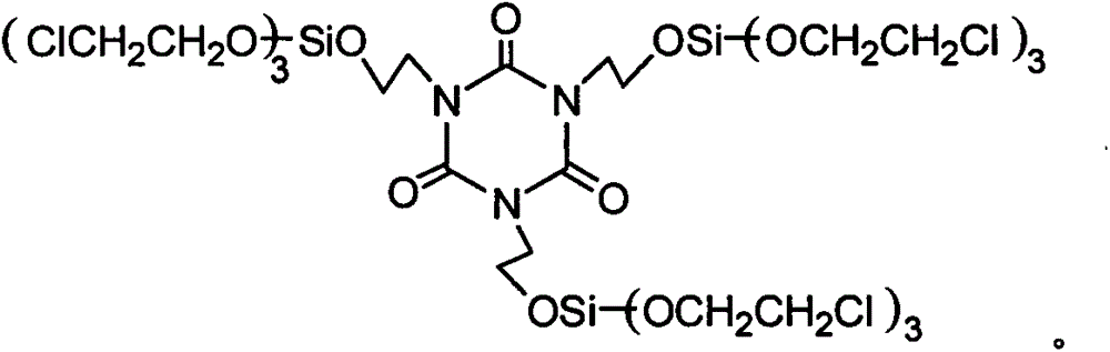 Method for preparing flame retardant tris[2-tri(chloroethoxy)silicon-acyloxy-ethyl]isocyanurate