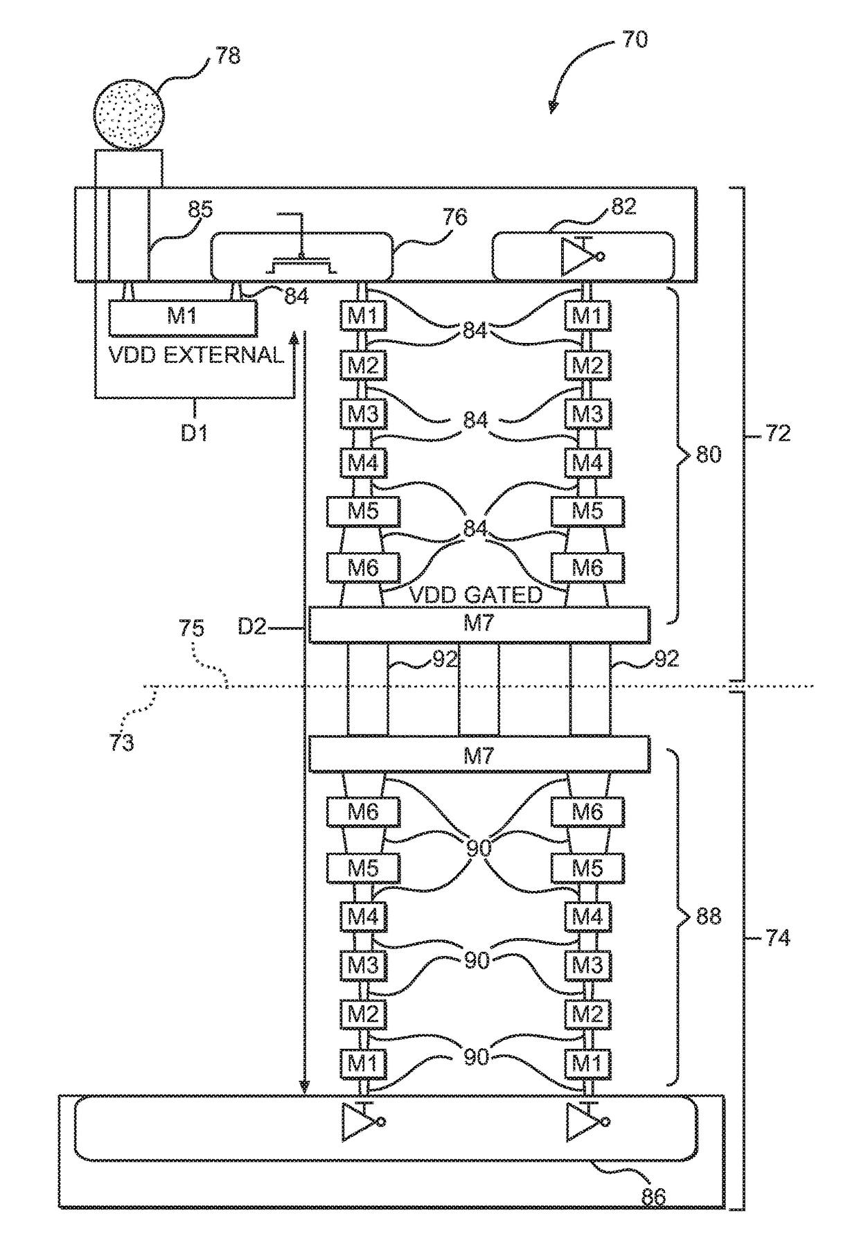 Power gate placement techniques in three-dimensional (3D) integrated circuits (ICs) (3DICs)