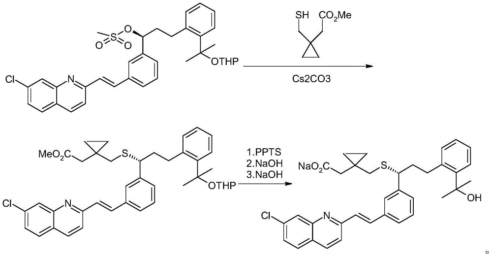 Method for preparing montelukast acid