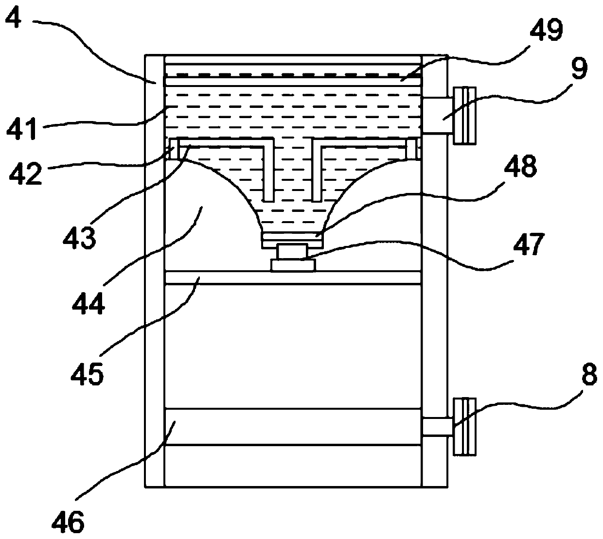 Flue gas mixing structure for desulfurization and denitrification