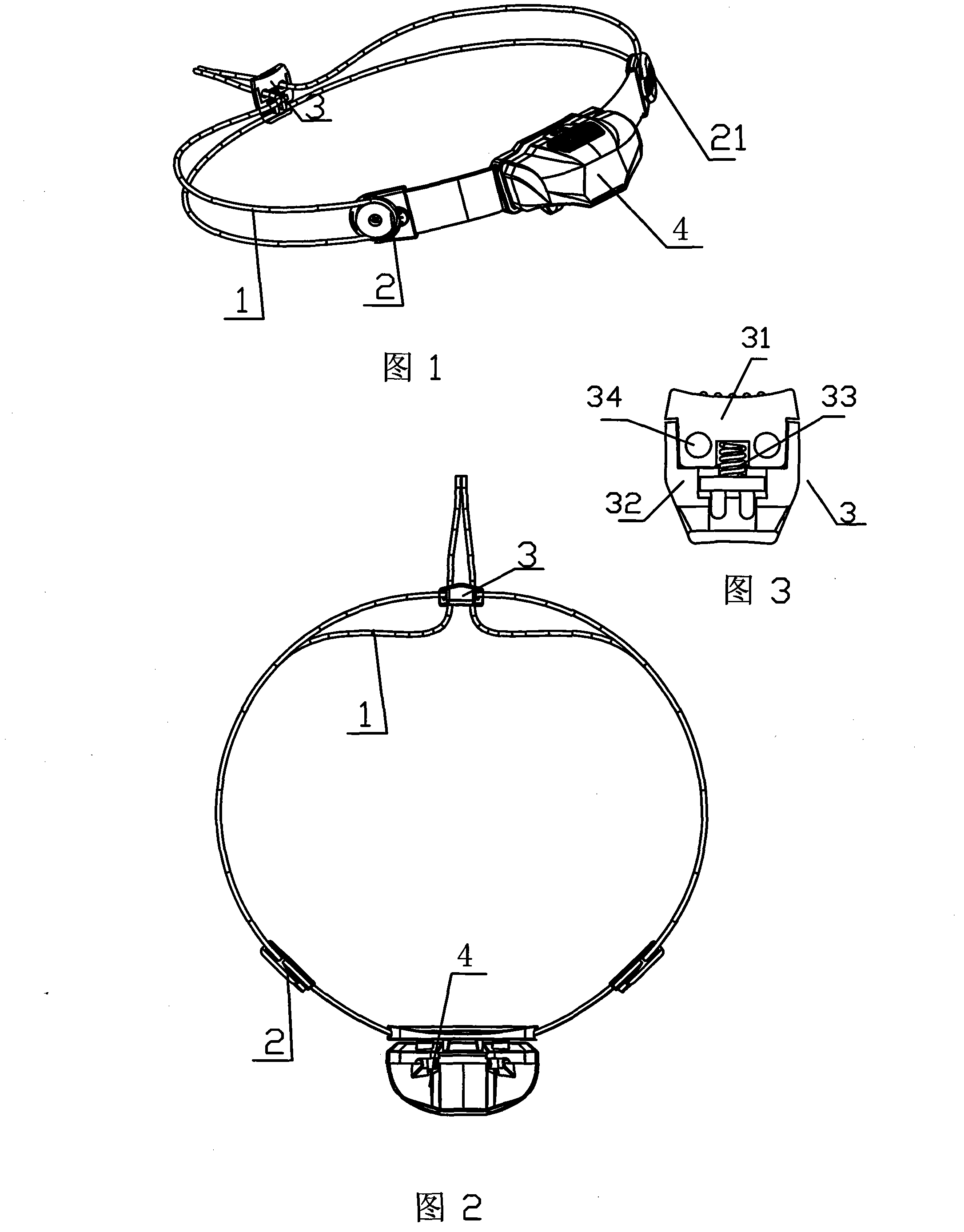 Device for regulating size of head of head lamp